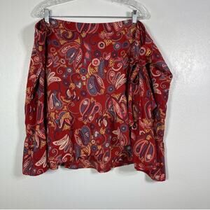 LOFT Plus, Paisley Wrap Mini Skirt. Size 26. In excellent condition!